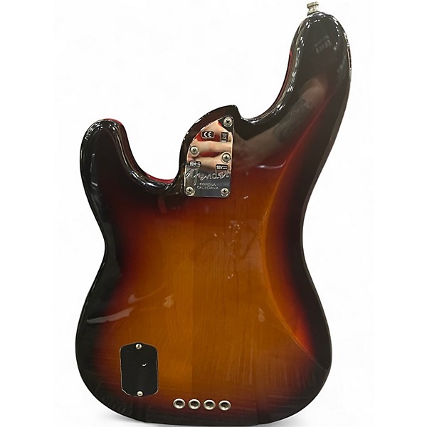 Used Fender American Elite Precision Bass 3 Tone Sunburst Electric Bass Guitar