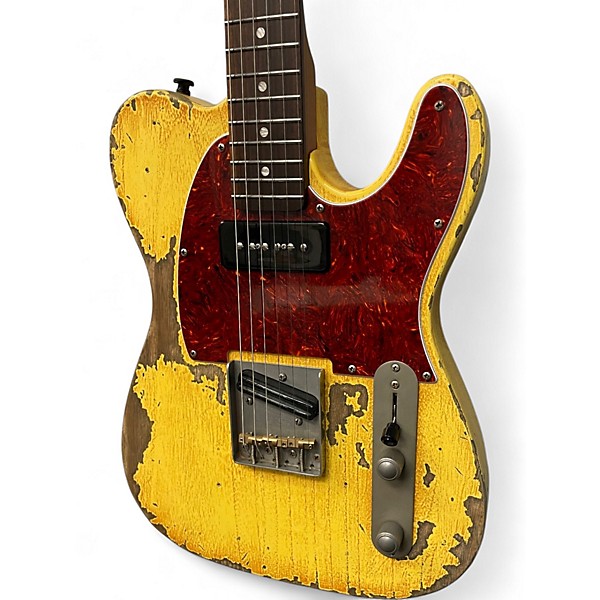 Used Nates Custom Relics T Style Yellow Relic Solid Body Electric Guitar