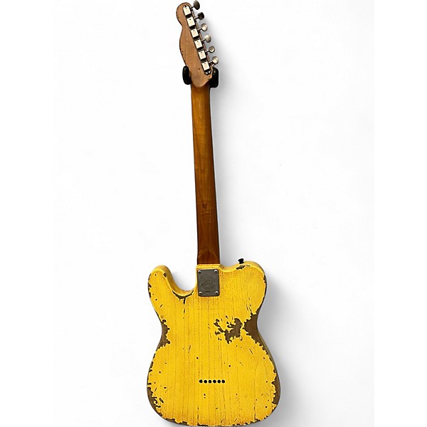 Used Nates Custom Relics T Style Yellow Relic Solid Body Electric Guitar