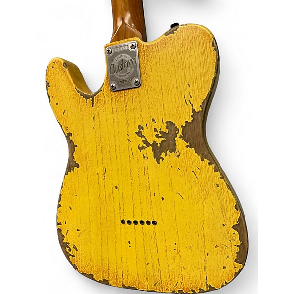 Used Nates Custom Relics T Style Yellow Relic Solid Body Electric Guitar