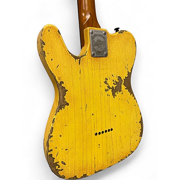 Used Nates Custom Relics T Style Yellow Relic Solid Body Electric Guitar