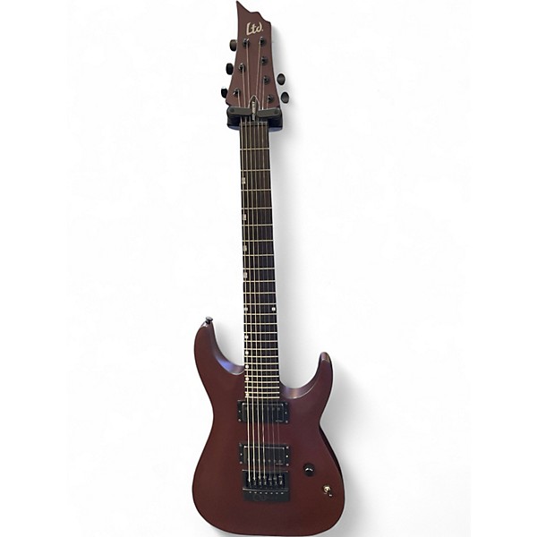 Used ESP LTD HRF-1007ET Brown Solid Body Electric Guitar
