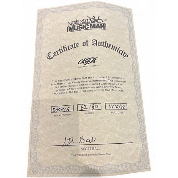 Used Ernie Ball Music Man Stingray BFR Ball Family Reserve Plum Crazy Solid Body Electric Guitar