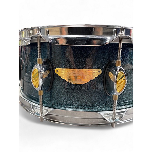Used SPL 5X14 velocity blue sparkle Drum