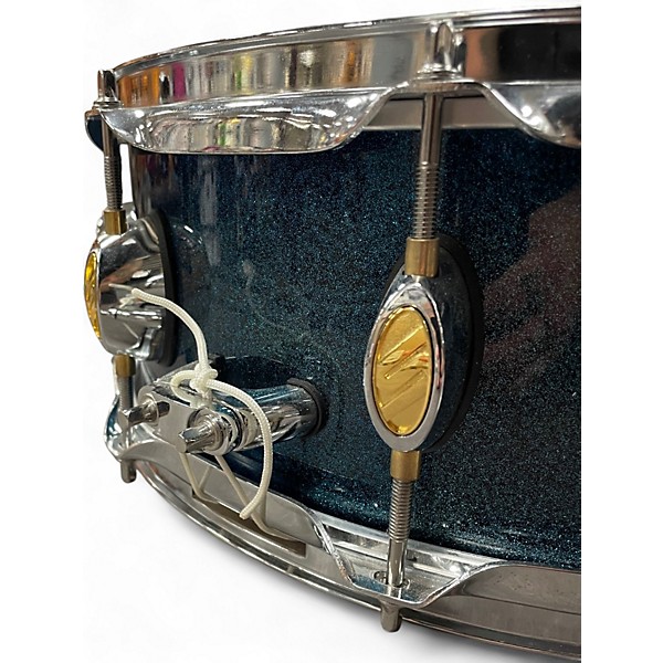 Used SPL 5X14 velocity blue sparkle Drum