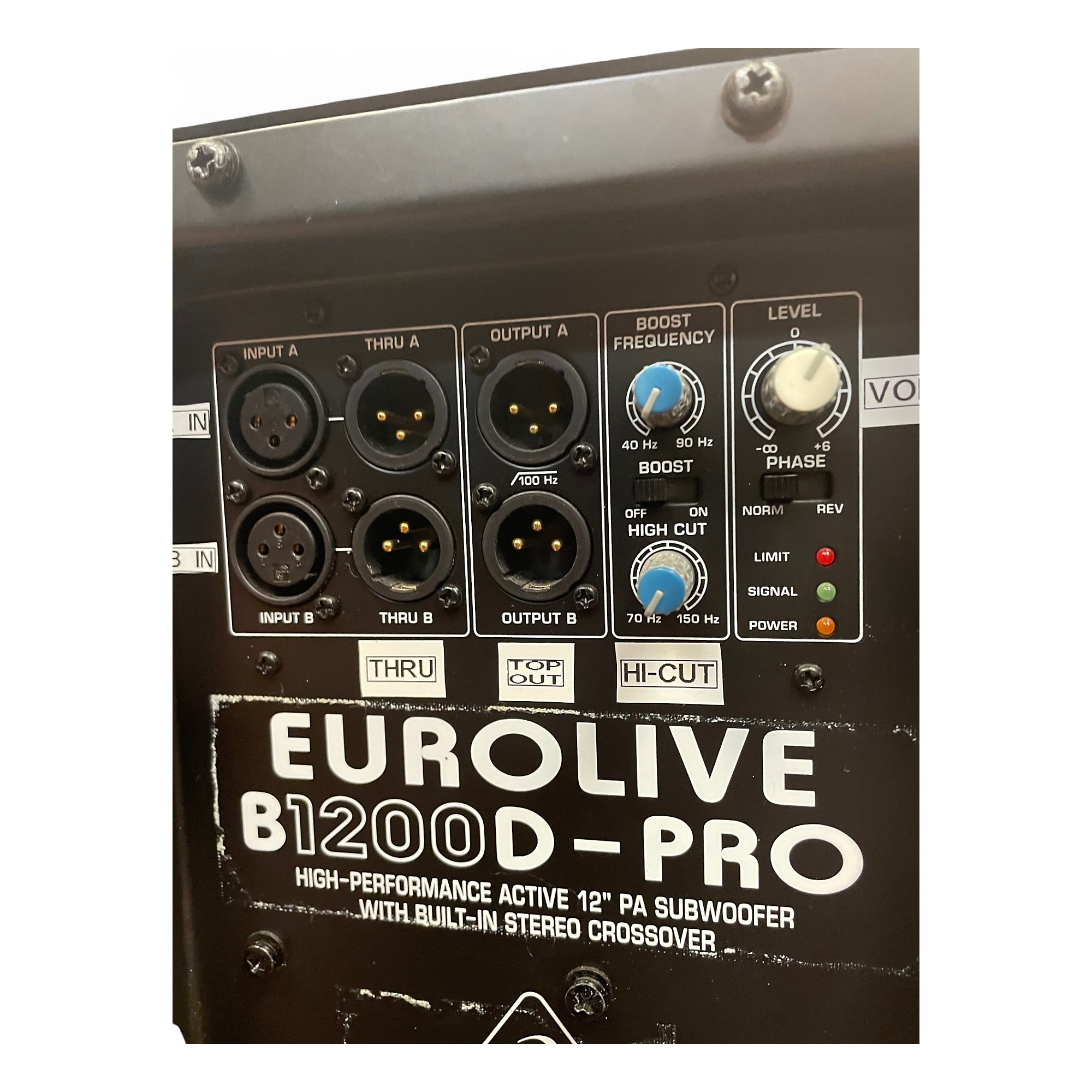Used Behringer Eurolive B1200D Pro Powered Subwoofer