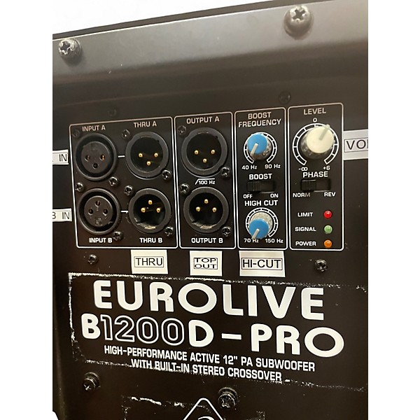 Used Behringer Eurolive B1200D Pro Powered Subwoofer
