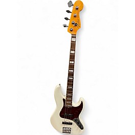 Used Fender American Ultra Jazz Bass White Electric Bass Guitar
