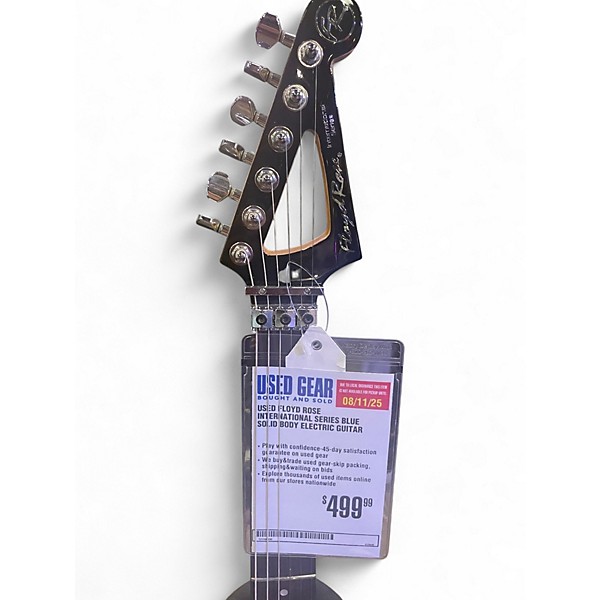 Used Floyd Rose INTERNATIONAL SERIES Blue Solid Body Electric Guitar