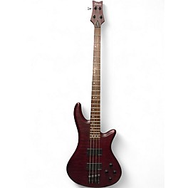 Used Schecter  custom 4 red Electric Bass Guitar
