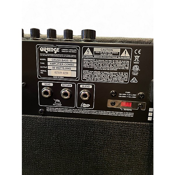 Used Orange Amplifiers Crush Bass 50 Bass Combo Amp