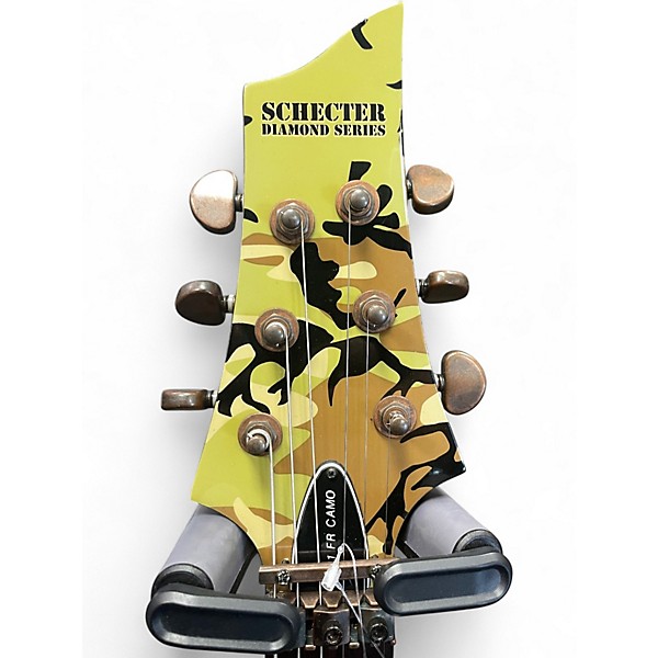 Used Schecter Guitar Research C1 Floyd Rose Platinum Camo Solid Body Electric Guitar