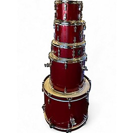 Used SONOR 5 Piece AQX red sparkle Drum Kit