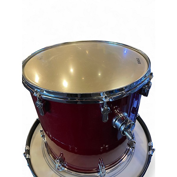 Used SONOR 5 Piece AQX red sparkle Drum Kit