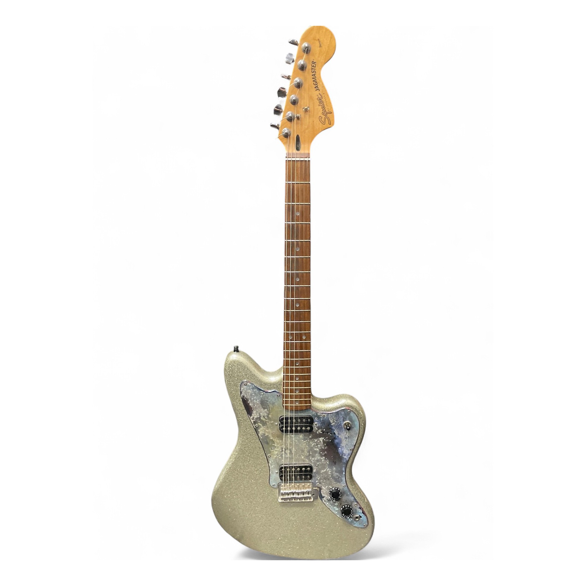 Used Squier Jagmaster 20th Anniversary Silver Sparkle Solid