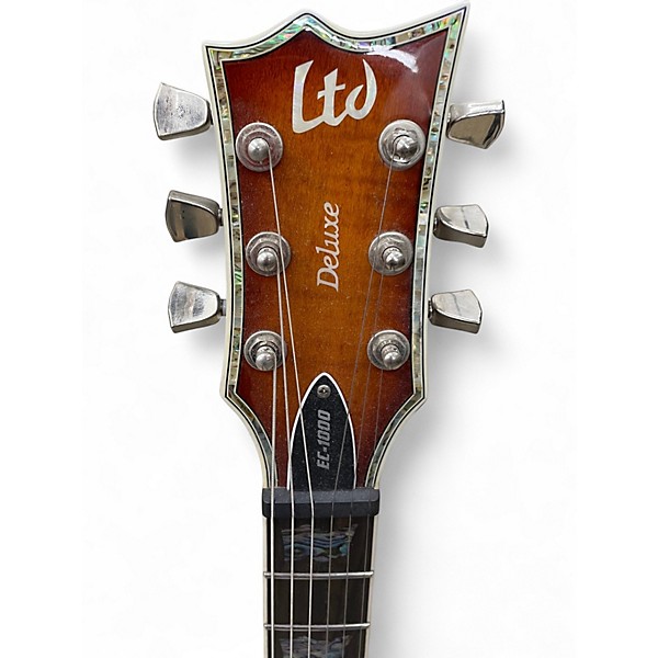 Used ESP EC1000 Deluxe Amber Sunburst Solid Body Electric Guitar