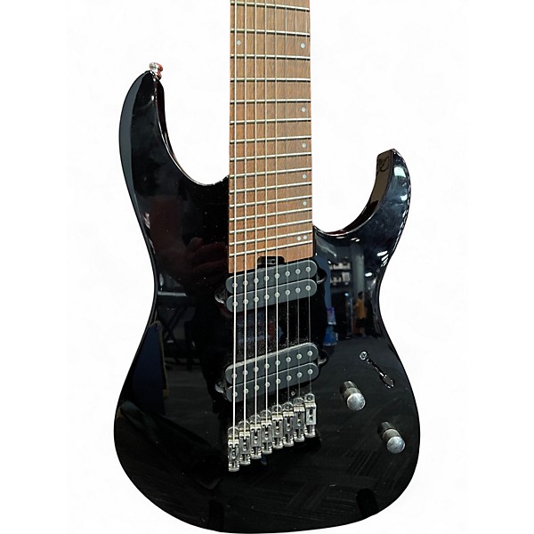 Used Ibanez RGMS8 BLACK Solid Body Electric Guitar