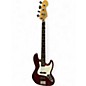 Used Fender Player Jazz Bass Burgundy Electric Bass Guitar thumbnail