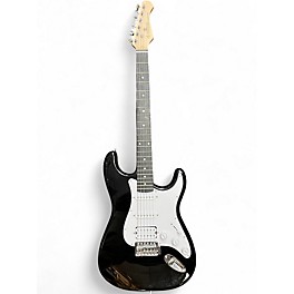 Used Donner Standard Series Black Solid Body Electric Guitar