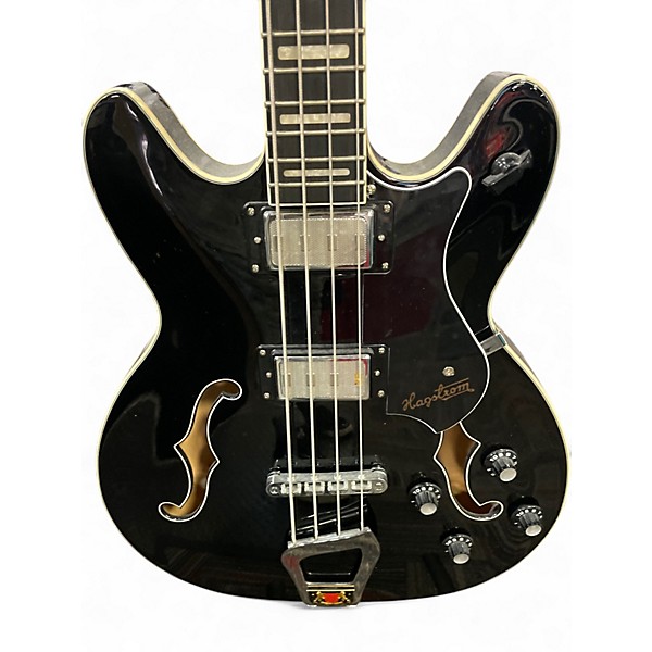 Used Hagstrom viking Black Electric Bass Guitar