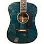 Used 1990 Washburn D12/YBL BLUE MARBLE Acoustic Guitar
