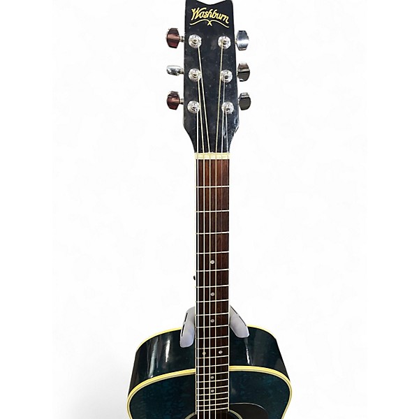 Used 1990 Washburn D12/YBL BLUE MARBLE Acoustic Guitar