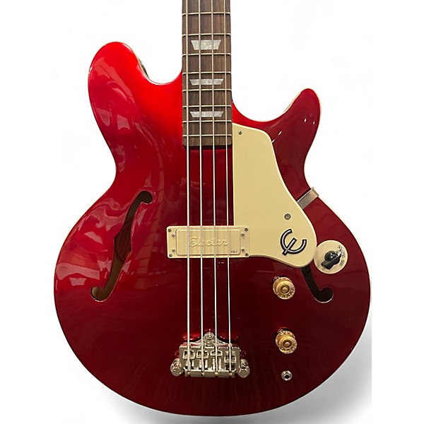 Used Epiphone Jack Casady Signature Candy Apple Red Electric Bass Guitar