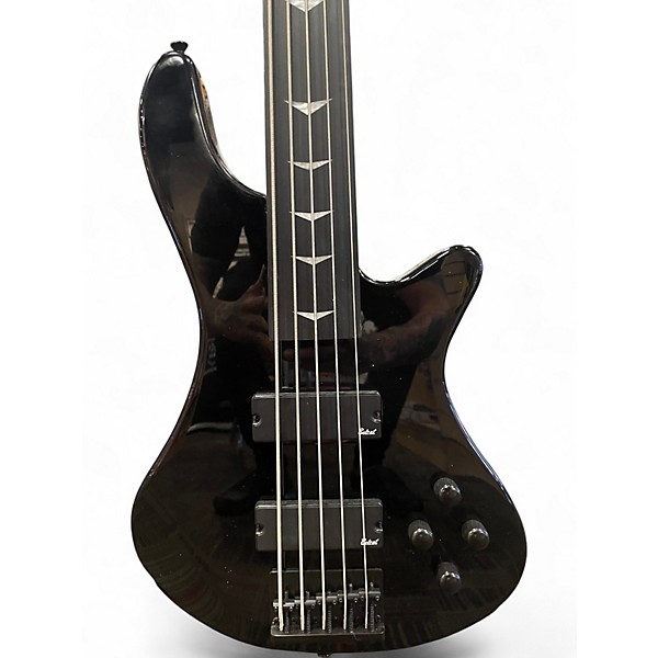 Used Tario FRETLESS BLACK Electric Bass Guitar