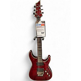 Used Schecter Guitar Research Hellraiser C7 Floyd Rose Crimson Red Trans Solid Body Electric Guitar