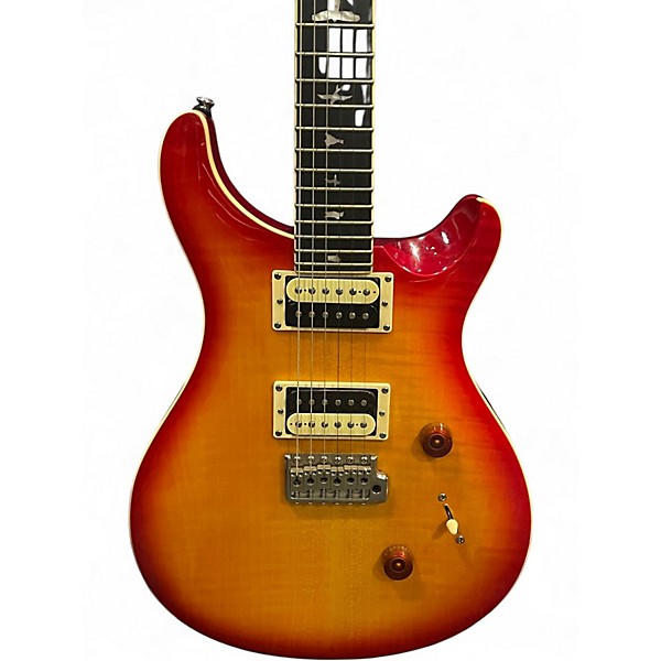 Used PRS SE Custom 24 Cherry Sunburst Solid Body Electric Guitar