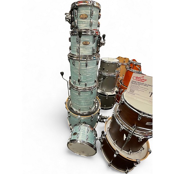 Used Pearl 6 Piece Session Studio Select Oyster Blue Drum Kit