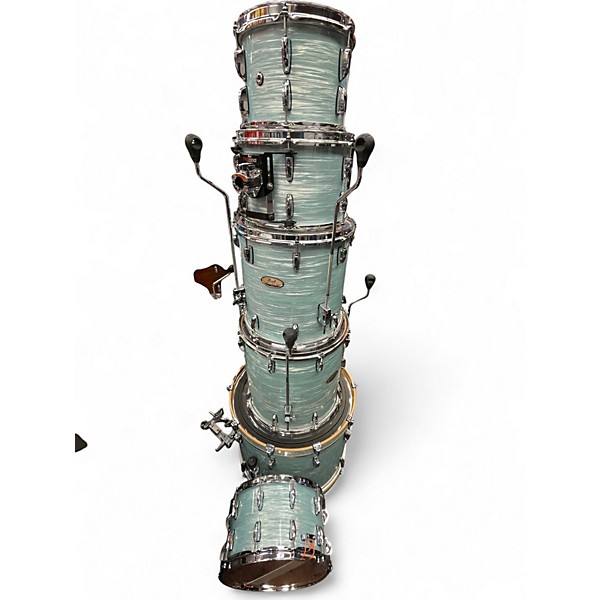 Used Pearl 6 Piece Session Studio Select Oyster Blue Drum Kit