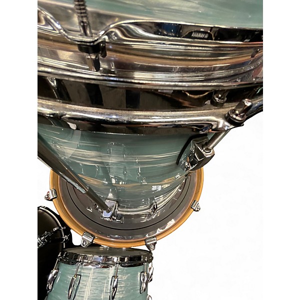 Used Pearl 6 Piece Session Studio Select Oyster Blue Drum Kit