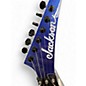 Used Jackson American Series Virtuoso blue sparkle Solid Body Electric Guitar