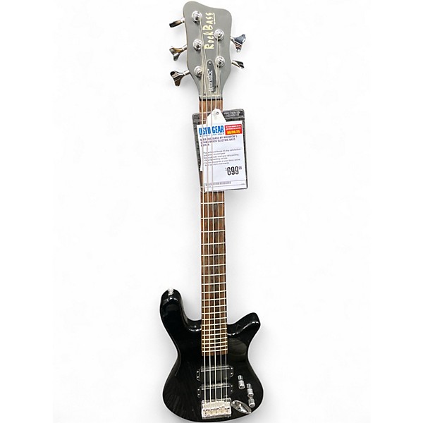 Used RockBass by Warwick 5 String Black Electric Bass Guitar