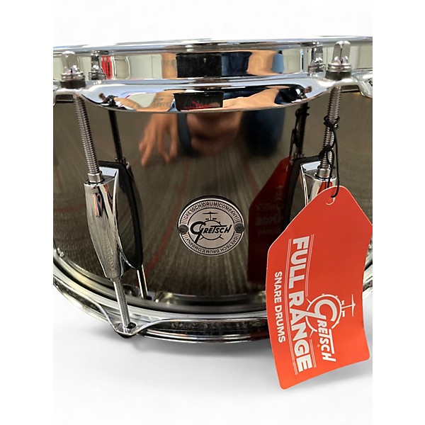 Used Gretsch Drums 14X6 Full Range Snare Black Chrome Drum