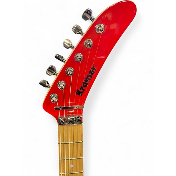 Used Kramer Diver Down Baretta red white Solid Body Electric Guitar