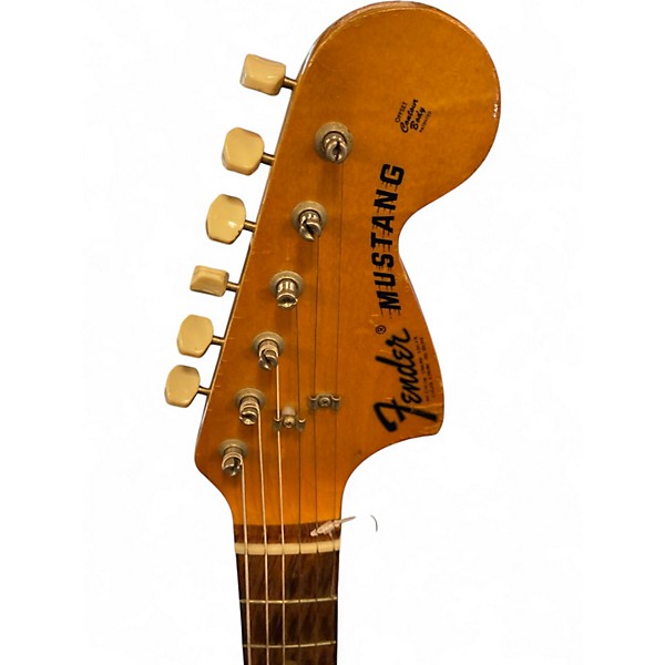 Vintage 1975 Fender Mustang Sunburst Solid Body Electric Guitar