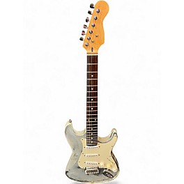 Used Galveston Acrylic Strat Clear Solid Body Electric Guitar