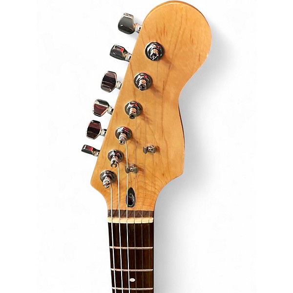 Used Galveston Acrylic Strat Clear Solid Body Electric Guitar