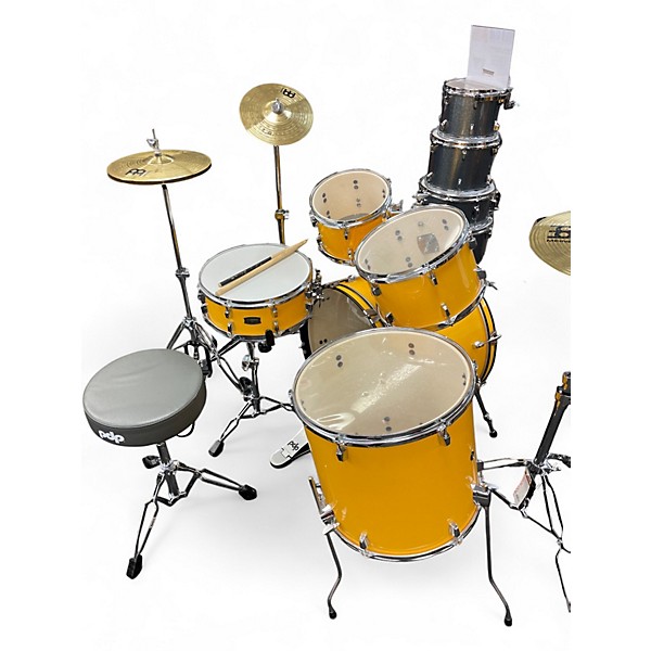 Used 2018 Yamaha 5 Piece Rydeen Yellow Drum Kit