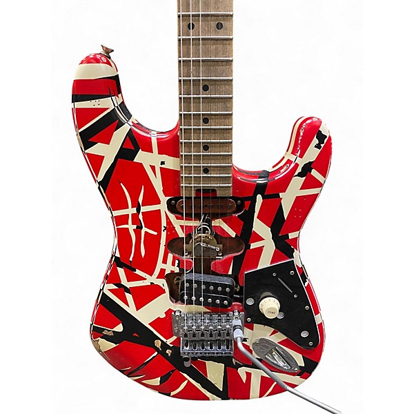 Used EVH Striped Series Frankie striped Solid Body Electric Guitar