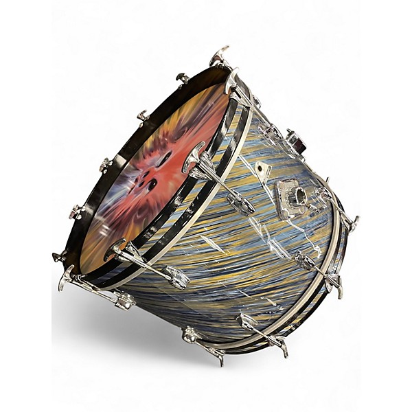 Vintage 1970s Ludwig 6 Piece STANDARD S-330 6 PIECE BLUE STRATA Drum Kit