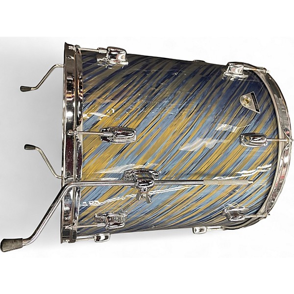 Vintage 1970s Ludwig 6 Piece STANDARD S-330 6 PIECE BLUE STRATA Drum Kit