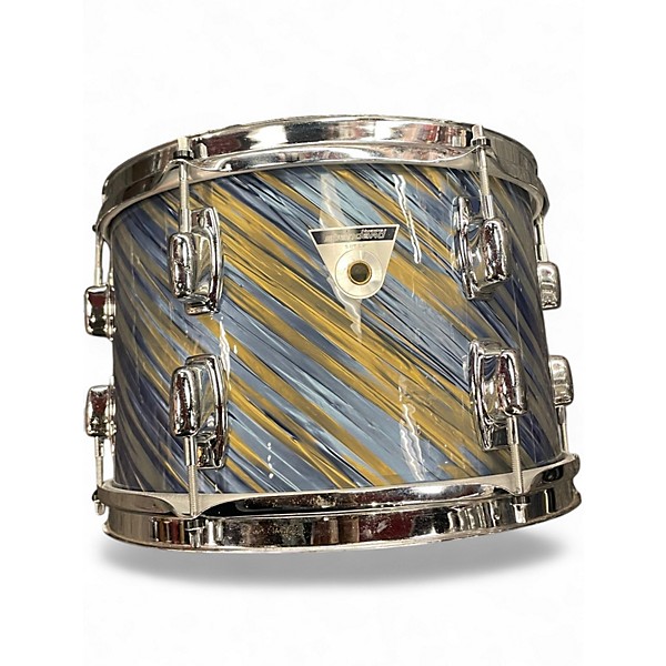 Vintage 1970s Ludwig 6 Piece STANDARD S-330 6 PIECE BLUE STRATA Drum Kit