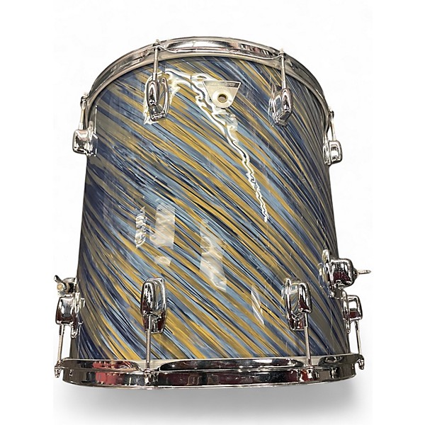 Vintage 1970s Ludwig 6 Piece STANDARD S-330 6 PIECE BLUE STRATA Drum Kit