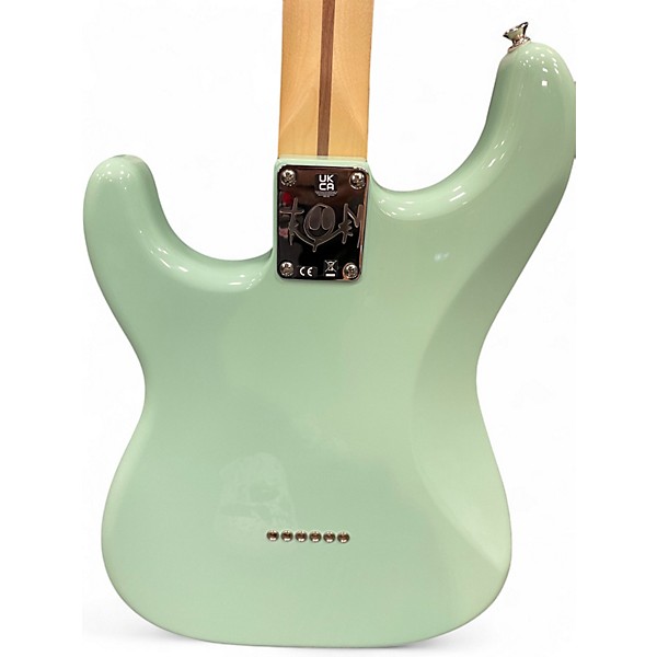 Used Fender Tom Delonge Signature Stratocaster Seafoam Green Solid Body Electric Guitar