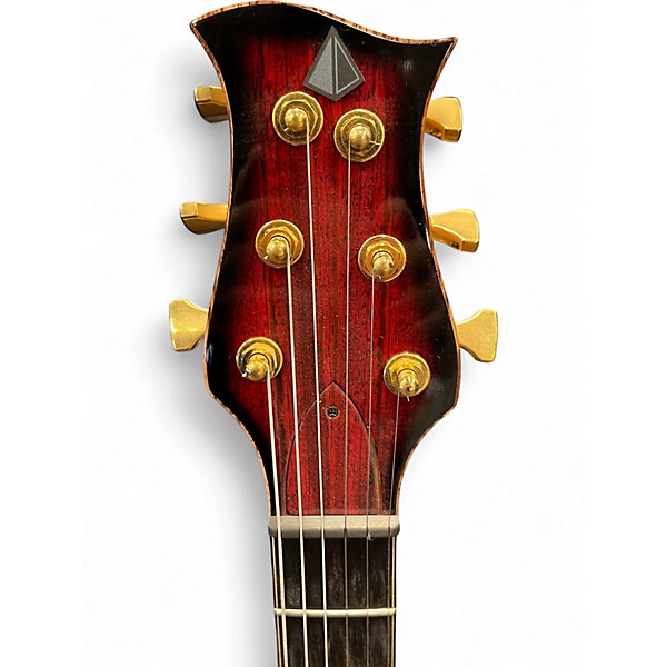 Used Wreck BLUE MORPHO Crimson Red Burst Hollow Body Electric Guitar