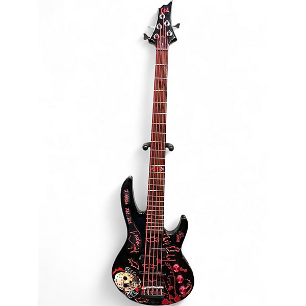 Used ESP LTD B155DX 5 String Custom Graphic Electric Bass