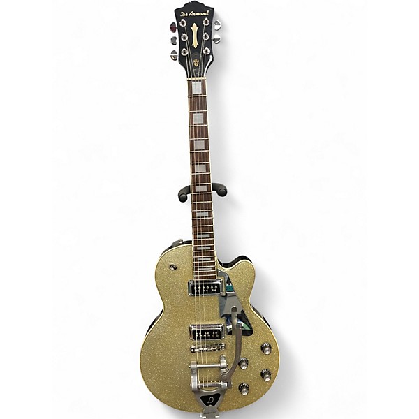 Used DeArmond M75T CHAMPAGNE SPARKLE Solid Body Electric Guitar
